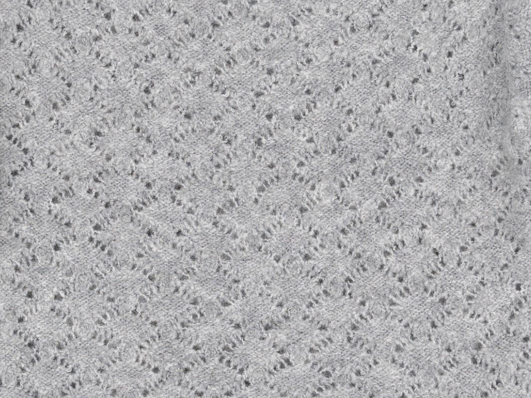 Copertina in lana losanga 74x 100 - Grigio