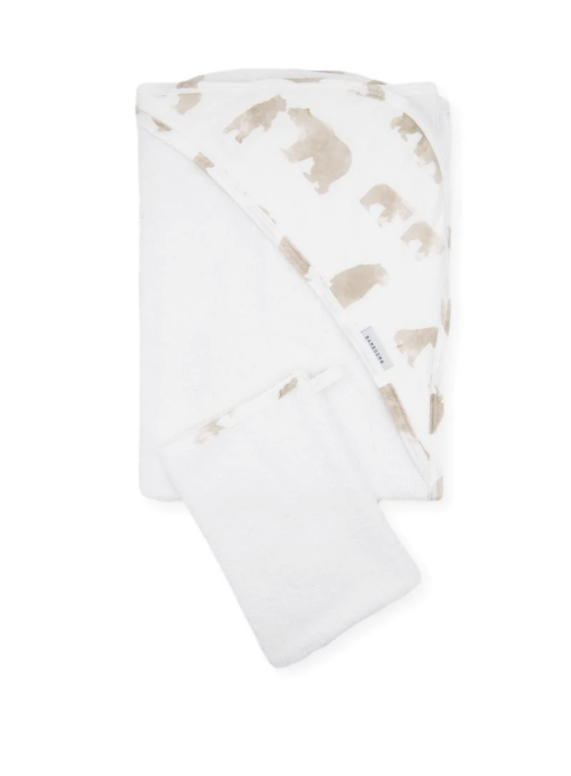Asciugamano neonato + guanto - Orso